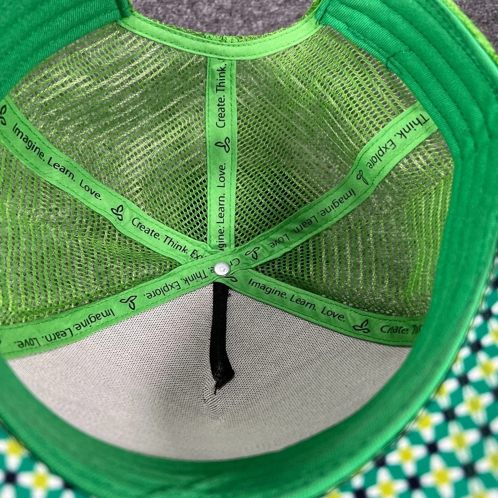 Prana‎ Hat Cap Womens Snap Back Mesh Trucker Green Geometric OSFM Outdoor